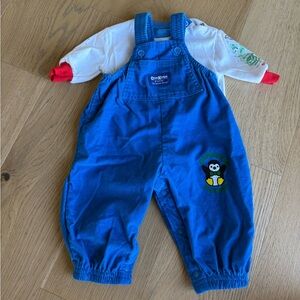 Vintage OshKosh B'gosh Blue Kids Overall Set
